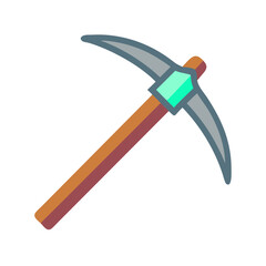 Mining pickaxe icon design.