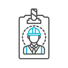 Official worker badge icon design.