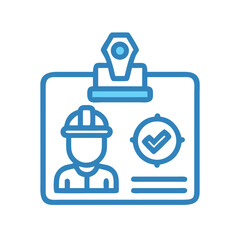 Official worker badge icon design.