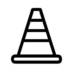 Orange traffic cone icon design.