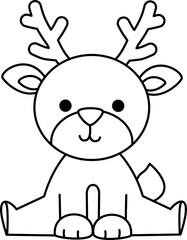 Deer Outline Coloring