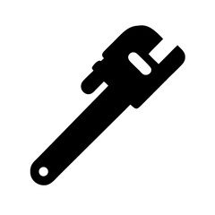 Pipe wrench icon design.