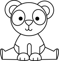 Panda Outline Coloring