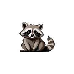 Naklejka premium racoon