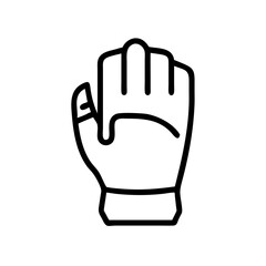 Obraz premium Protective steel glove icon design.