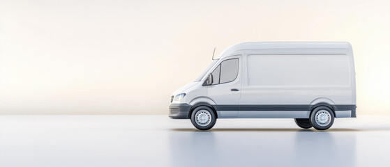 white van vehicle on white background