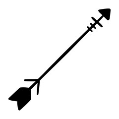 Arrow vector icon. Archery illustration sign. Archer symbol. Bow and arrows logo. Arrow for bow.