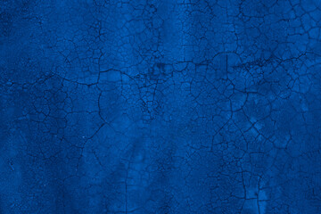 Old wall pattern texture cement blue dark abstract  blue color design are light with black gradient background.