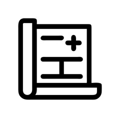 Obraz premium Technical blueprint sheet icon design.