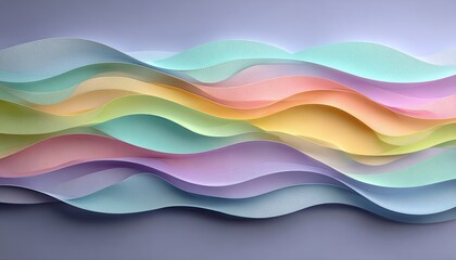 Obraz premium Colorful wavy layered shapes