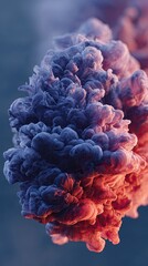 Abstract swirling ink cloud, vibrant colors