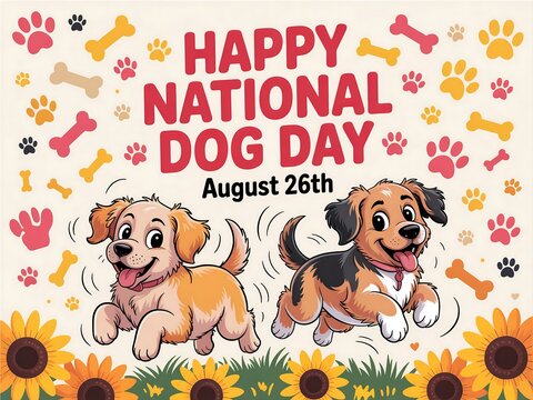 Celebrate national dog day with adorable puppies and festive decorations on august 26th