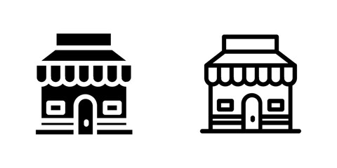 Set of store icon line design. Store vector illustration on white background. EPS 10