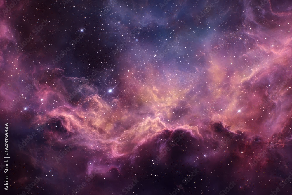 Canvas Prints colorful nebular clouds and radiant stars create a mesmerizing view of the galaxy in deep space, sho