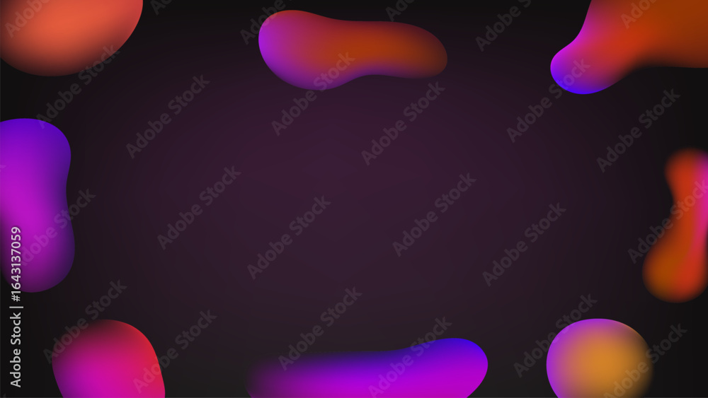 Aufkleber abstract background with color bubbles. 4k vector banner template