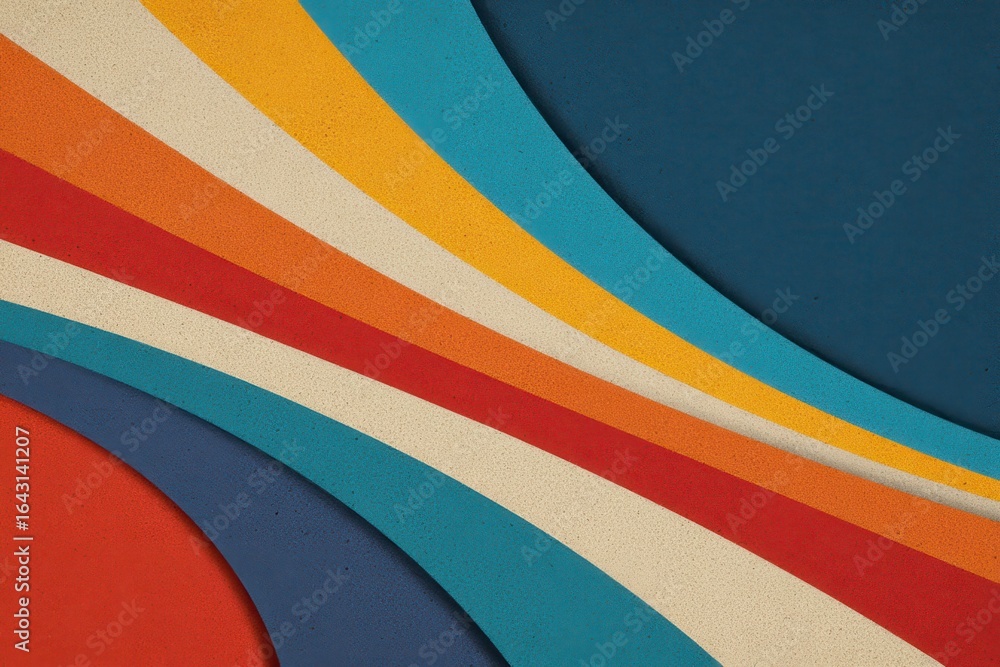 Aufkleber vintage striped backgrounds showcase a blend of colors creating an artistic poster sample with smoot