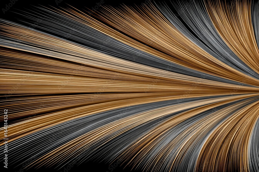 Poster abstract radiant energy and sun rays emanating light pattern on black canvas creating visual texture