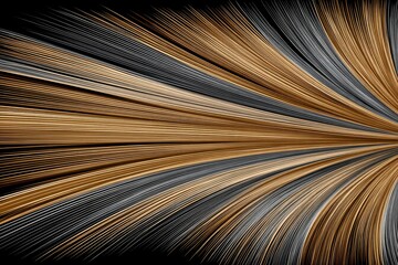Abstract Radiant Energy and Sun Rays Emanating Light Pattern on Black Canvas Creating Visual Texture