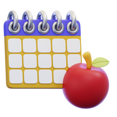 Workout Calendar 3D Icon