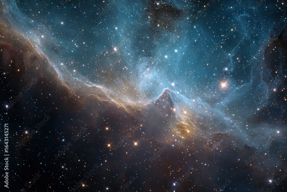 Aufkleber exploring the vibrant colors and intricate patterns of cosmic marvels in the nebula and galaxies wit
