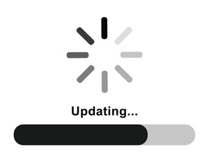 Update process. Loading process. System software update
