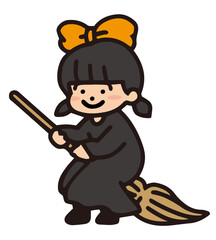 Obraz premium ハロウィンの仮装をしているこどものイラスト ドラキュラ