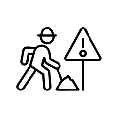 Work zone icon design.