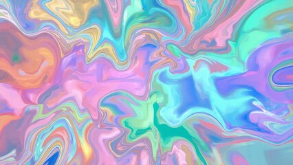 Fototapeta premium Abstract background featuring soft, blurred watercolor wavy paint strokes in gentle gradients, creating a dreamy and fluid composition perfect for artistic, creative, and modern design projects. 