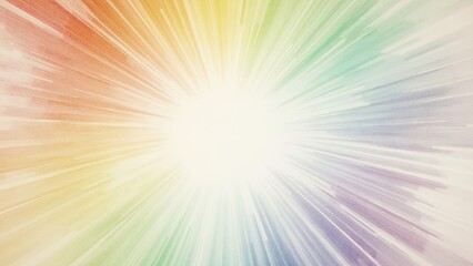 Obraz premium Abstract pastel burst background with soft wavy lines in shades of pink, purple, and blue, radiating from the center and creating a dreamy, dynamic, and artistic composition for modern design projects