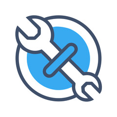 Wrench symbol icon design.