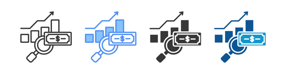Analysis Icon Set Multiple Style Collection