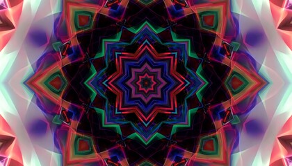Abstract geometric kaleidoscope pattern