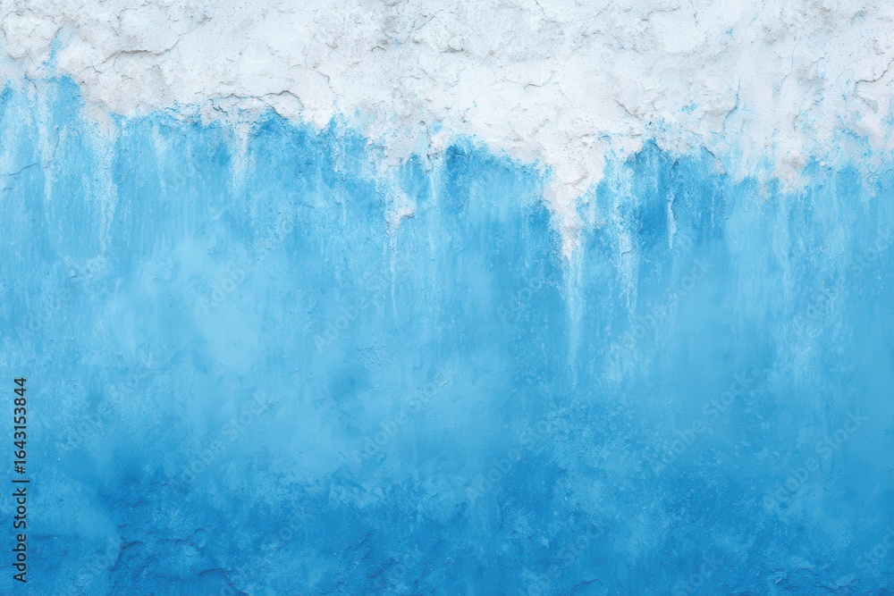 Poster artistic representation of a fading blue background with texture blending into a lighter color, show