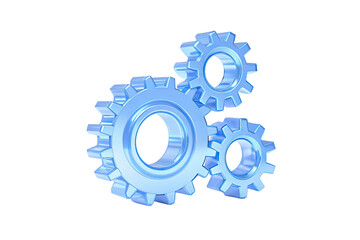 Gears icon. Setting Gear 3d icon. 3d rendering
