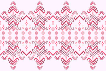 Ikat ethnic abstract geometric embroidery knitting element seamless on yellow background pattern. Native decorative design for fabric, fashion, texture, wallpaper, border, line, lace, decoration