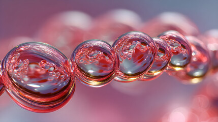 Rustic high-quality photo Arranged Loop Transparent Form Droplets a stock Smooth in with soft lighting, as product mockup