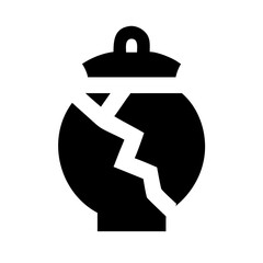 Obraz premium Damaged lantern light icon design.