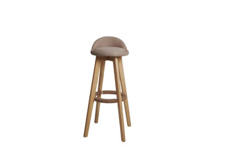 wooden chair on white background.