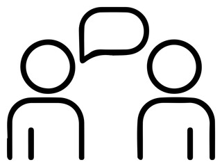Connecting Through Words Visualizing Dialogue Between Two People Icon