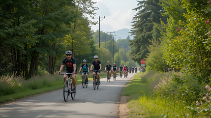 Bicycle riders on the Burke Gilman trail