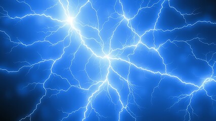 Fractal-like neon electricity branching in a cosmic void, depicting natural energy patterns.