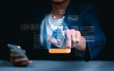 Chat Robot Artificial Intelligence Business Technology Digital Solutions Services Innovation...