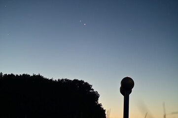 Venus and Jupiter in the August Night Sky