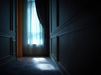 Dim hallway, light from window