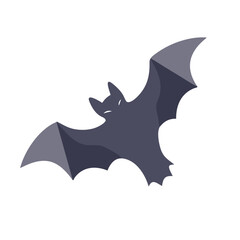 Fototapeta premium Flying bat shadow icon design.