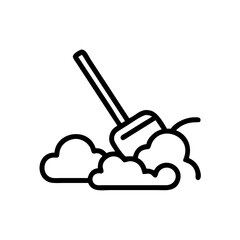 Grave dust icon design.