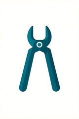 Illustration of Blue Pliers on White Background