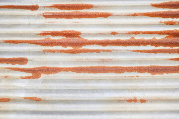 Rusty zinc plate wall for background 