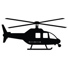 Silhouette of a Modern Helicopter