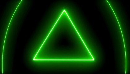 Neon green triangle graphic